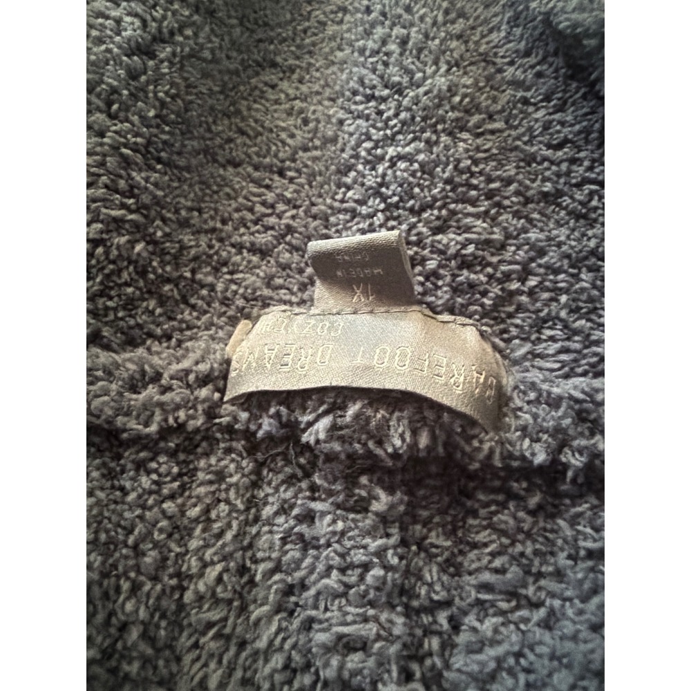 Barefoot Dreams CozyChic Shawl Cardigan Blue Gray XL BDWCC21556 Open Front - Picture 2 of 5